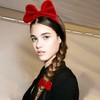 JazSwirl Snow White Headband, Red Bow Headband with Bow Tie