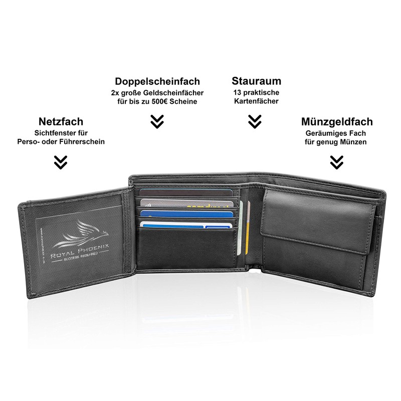Men's Leather Wallet, black
