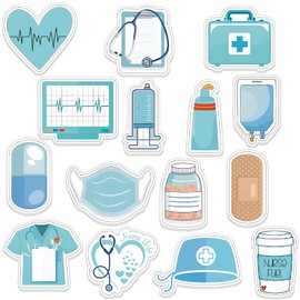 Thenshop 15 Pack Mini Funny Nurse Sticky Notes 450 Sheets Nursing Essentials Gifts Medical Themed Notepad Assorted Pads Self Stick Memo for Hospital Doctor Office Supplies