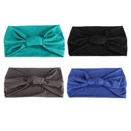 Dochais Pack of 4 Women's Headband Women's Hair Bands Hair Scarf Hair Band Girls Headscarves Summer Sports Headbands Workout Headband Non-Slip Sweatband Hair Band for Yoga, Running, Cycling