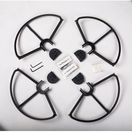 SummitLink Snap On/Off Prop Guards 4 xBlack Compatible for DJI Phantom 1 & 2 Phantom 3 Tool Free Quick Release Quick Disconnect Propeller Protector