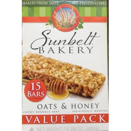 OATS & HONEY Chewy Granola Bars 15-Count VALUE PACK (5 Boxes)