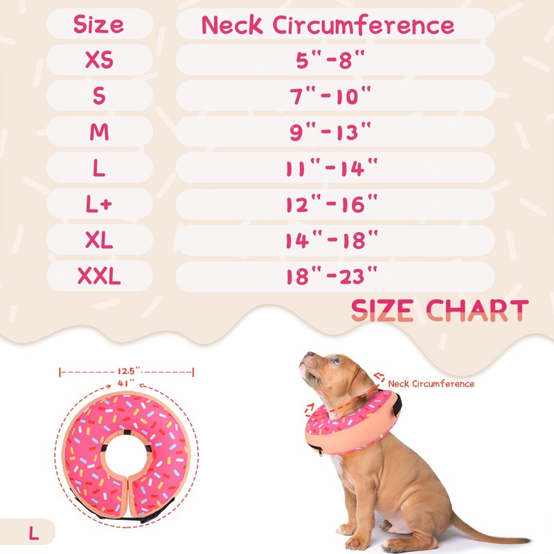 Supet Inflatable Dog Cone Collar Alternative after Surgery, Dog Neck