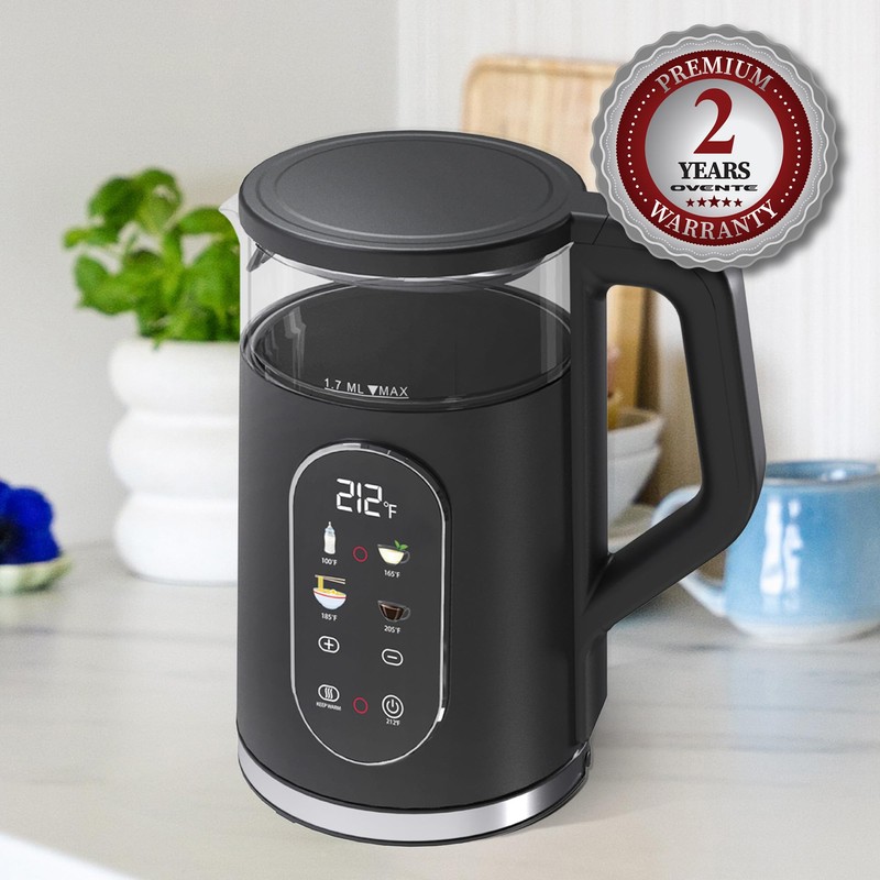 OVENTE Electric Kettle 1500W Fast Boiling Water Heater with 1.7L