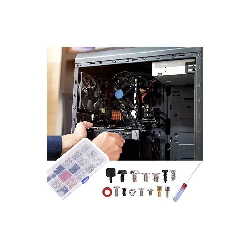 345 Pieces Basic Computer Screw Set, Accesorios Básicos para Ordenador