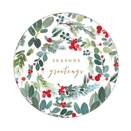 Glick Christmas Tags, Gift Tags for Christmas, Rich Foliage White x 6