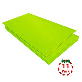 Jtnohx Stiff Felt Sheets, 11 Pcs Felt Fabric, 17.78×28.7cm Colour Fabric Square for Crafts, Craft Material for Sewing(Lime Green)