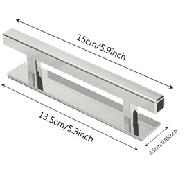 Self-Stick Push Pull Helper,10 Pack ABS Plastic Cabinet Drawer Handles Pulls for Kitchen Furniture Cabinets Closets Drawer Window Sliding Closet (10, Silver)