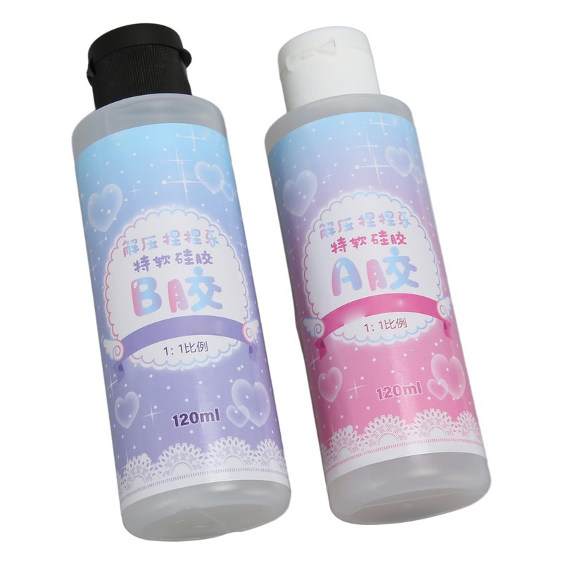 Liquid Translucent Silicone DIY Elasticity Kneaded Squeezed Clear Silicone Rubber