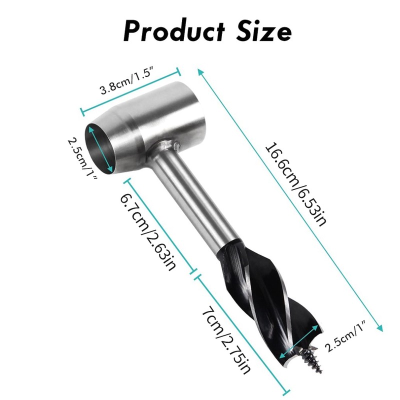 Hand Screw Drill for Woodworking Manual Survival Drill with Leather