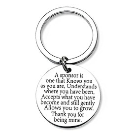 MXXGMYJ Confirmation Sponsor Appreciation Gifts Keychain for Women Men Thank You for Being Mine AA NA Sponsors Gifts Quote Keychain Post Surgery Sobriety Recovery Gifts Mens Womens Car Key Chain