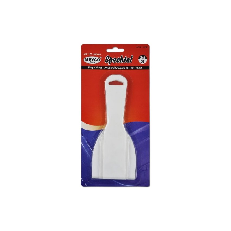 Meyco Hobby Set of 3 Plastic Spatulas, Barbecue Scrapers