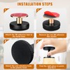 HhBdy Headboard Stoppers Black Bedside Fixer 4Pcs Headboard Fixings Adjustable
