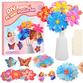 Hopton Craft Set Children from 4 5 6 Years, Bouquet Crafts Girls Gifts 5-12 Years, Creative Toy with Sequins for Girls Children's Birthday Party