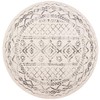 SAFAVIEH Tulum Collection 10' Round Ivory/Grey TUL268A Moroccan Boho Distressed