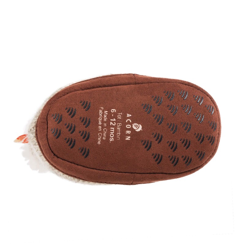 Acorn Unisex-Child Easy Bootie Slipper, Grey Ragg Wool, XX-Large