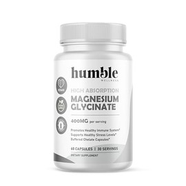 Glicinato de Magnesio para Relajación Muscular, Salud del Corazón, Nervios y Huesos en Cápsulas