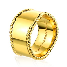 MEVECCO Gold Band Ring for Women 14K Gold Plated Ring Dainty Stackable Twist Rings Wrap Finger Ring for Her