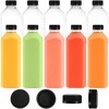 Cedilis 10 Pack 33oz Plastic Juice Bottles with Black Cap,