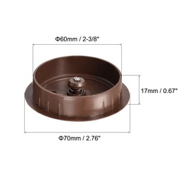 sourcing map Cable Hole Cover, 2-3/8" Plastic Desk Wire Cord Cable Grommets Hole Cover for Office PC Desk Cable Cord Organizer, 10Pcs Brown