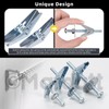 Mardatt 30 Sets 1/4" Toggle Bolts and Wing Nuts, Metal