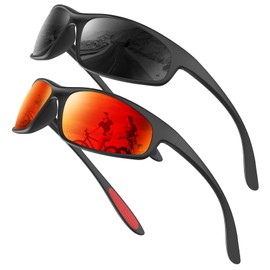 KALIYADI Mens-Sunglasses Polarized Sunglasses-Men Sports: Sport Sun Glasses for Running Cycling Fishing with UV Protection