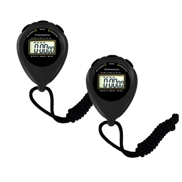 PIAMIG Stopwatch Sport Timer, 2 Pack Large Display Digital Stopwatch