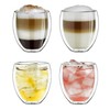 Creano Double Walled Coffee Glasses 250ml - Insulated Cappuccino Cups