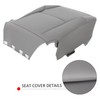 Kojem Driver Bottom Seat Cover Front Synthetic Leather Gray Compatible