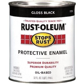 Protective Enamel Paint Stops Rust 32Ounce Gloss Black