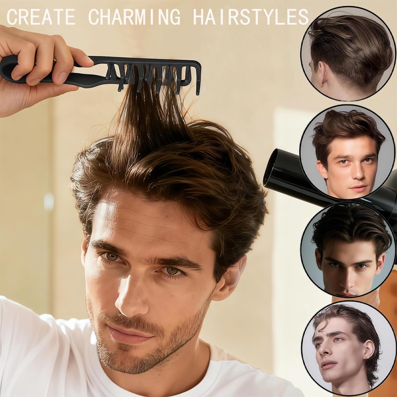 Texture Comb for Men, Styling Comb for Hair, Wide Tooth
