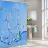 Shower Curtain Waterproof Polyester Blackout Curtain with Hook for Bathroom