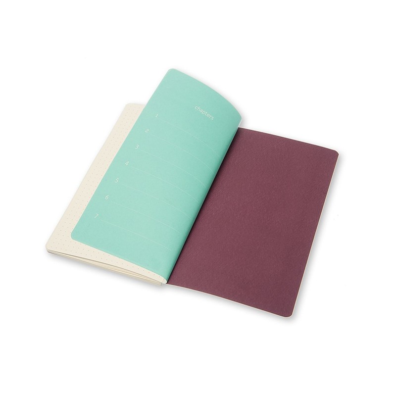 Moleskine Chapters Journal Plum Purple Slim Large Dotted