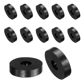 sourcing map 12 Pcs Rubber Spacers 30mm OD x 10mm ID x 7mm Height Round Anti Vibration Spacer Thick Rubber Washers