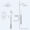 SR SUN RISE Matte Black Shower Faucet System Set 8"