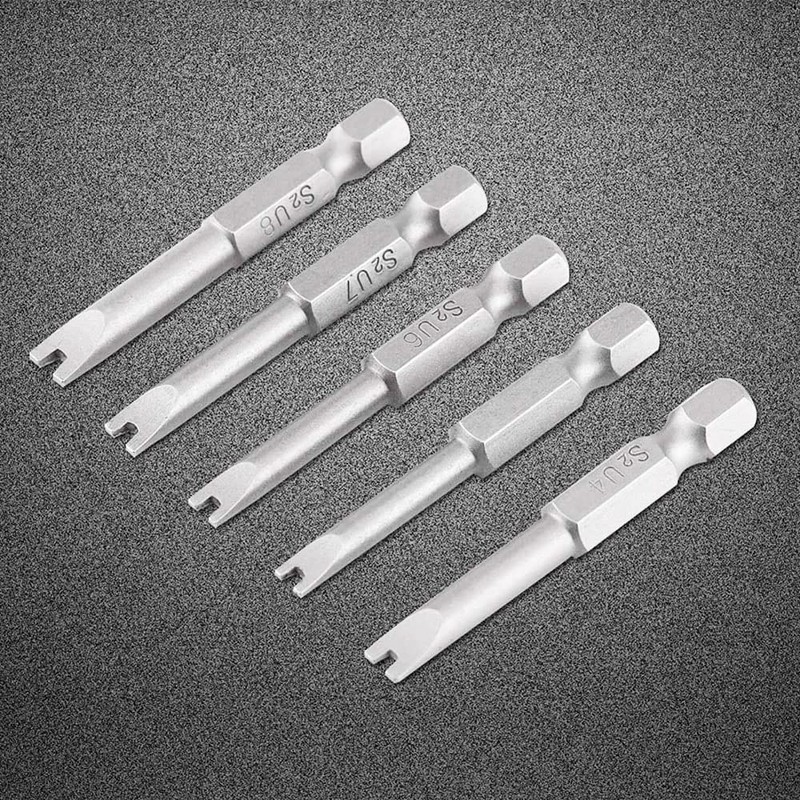 Fongmore 5 Pcs 1/4" Hex Shank Alloy Steel U Shape