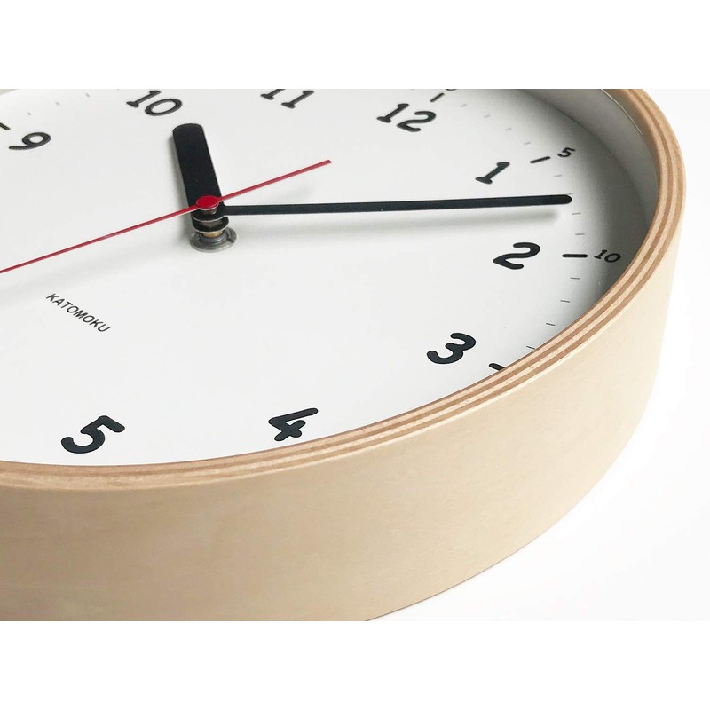 KATOMOKU plywood wall clock 10 sweep (continuous second hand) km-76N