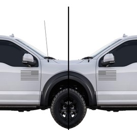 Hill Country Vinyl American US Flag [Pick Color/Size] Vinyl Decal Sticker for Laptop/Car/Truck/Window/Bumper (3.5in Subdued Pair, Matte Gray)