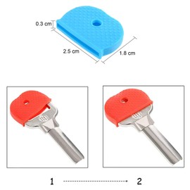 Key Caps Covers Key Cover Rubber Keycaps Key Colour Caps Flexible Key Covers Easy to Identify Door Keys 8 Colors 24 Pieces