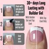NOVO OVO Sharp Square Toenails for Gluing, Baby Pink Artificial