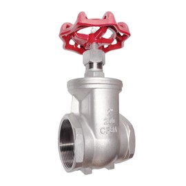 GUXGUY 304 Stainless Steel Gate Valve DN50, 2" NPT Stainless Steel Female Threaded Rotary Globe Valve for Water Flow Switches, Fuel Water Vapor, Air Switches, Air Compressors and Sump Pumps, etc