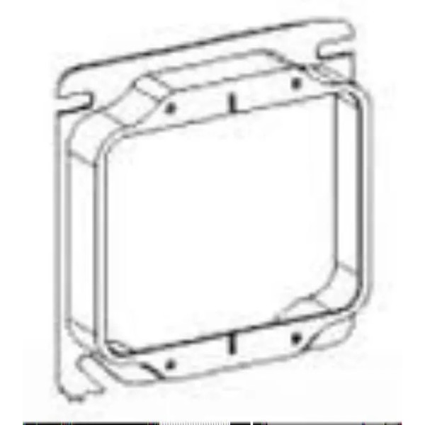 Orbit 42100 4 Inch Square 2-Gang 1 Inch Raised Steel