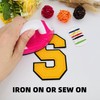 1 PCS 4.2" Yellow Chenille Letter Patches, Iron on Patches