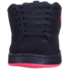 DC womens Court Graffik Skate Shoe, Black/Hot Pink, 8 US