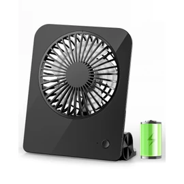 TriPole Desk Fan Small Portable Fan 2000 mAh Rechargeable Battery Fan Ultra Quiet 4.5 Inch Mini Travel Fan with 180° Tilt Folding and 3 Speeds Adjustable for Home Office Desktop Black