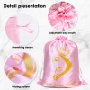 6PK Satin Wig Bags with Drawstring - Silk Hair Storage