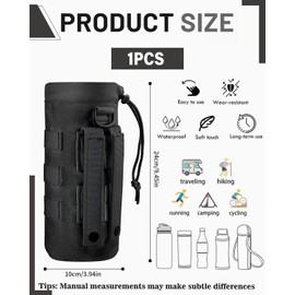 KEMUZ Bottle Holder Backpack, Bottle Holder Belt Durable, with Drawstring, Foldable Mesh Bottle Holder for Travel, Fishing, Hunting, Hiking, Outdoor Activities