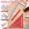 Speed Square, 7.28inch Woodworking Set Square Tool, Red Metric Triangle