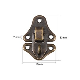 sourcing map Case Latch, Retro Style Small Size Decorative Hasp Jewelry Cases Catch w Screws 4 pcs