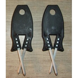 Hunter Honer Set of 2 LeBeau's Hunter Honer Nitride Rod Universal Knife Sharpeners - Black